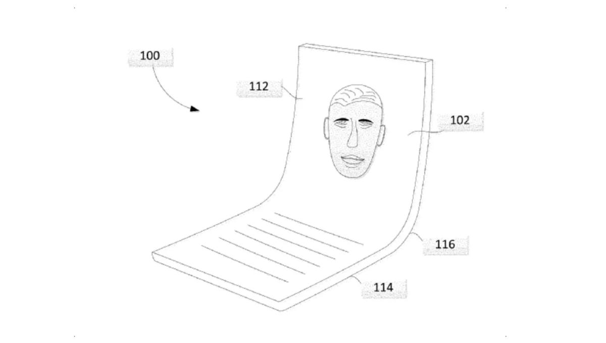 Foldable phone sketch patented by Google