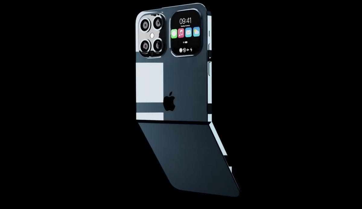 Foldable iPhone concept art from Apple