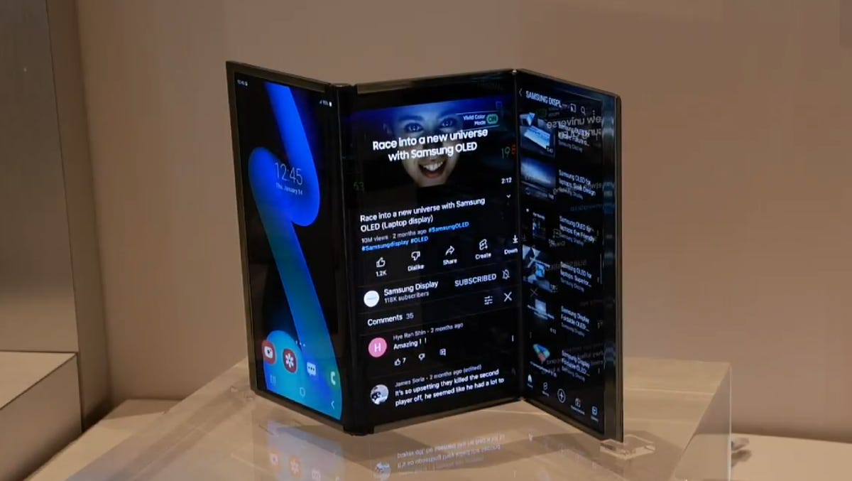 Samsung's concept tablet Flex S was presented at CES 2022