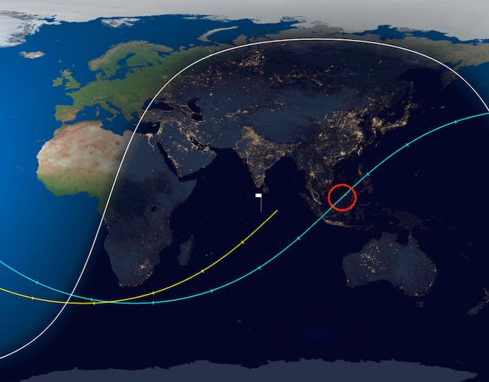 Re-entry of a large Chinese launch vehicle sighted over Borneo - Spaceflight Now