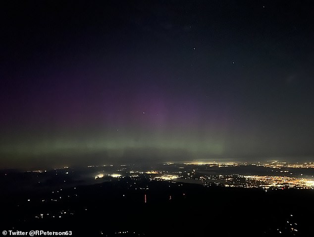 Earth experienced a solar storm on July 19 that brought stunning auroras to the northern United States and Canada.  Pictured is an image of the Northern Lights over Seattle, Washington