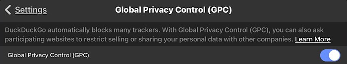 Duckduckgo Microsoft Trackers Global Privacy Control