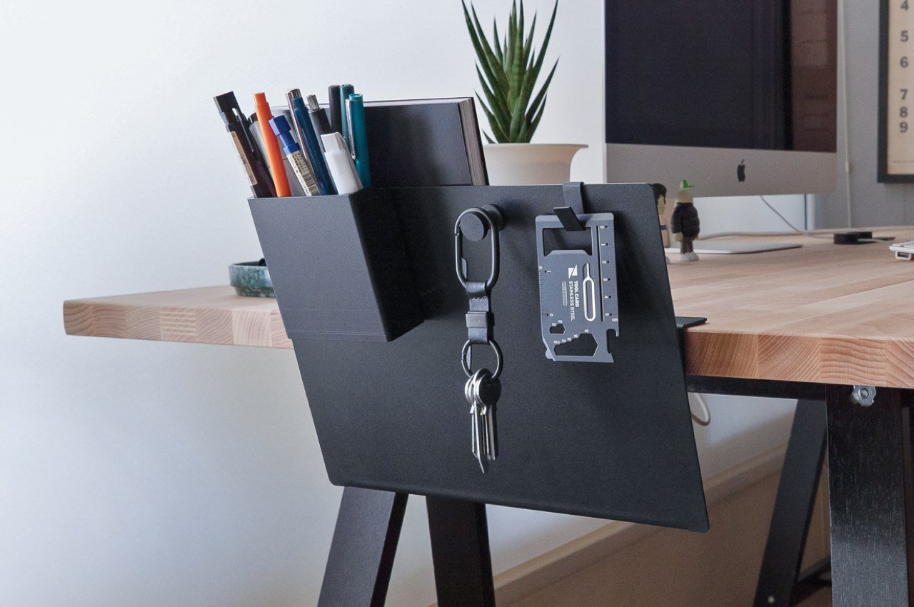 Free up space with this modular hanging desk shelf - Yanko Design