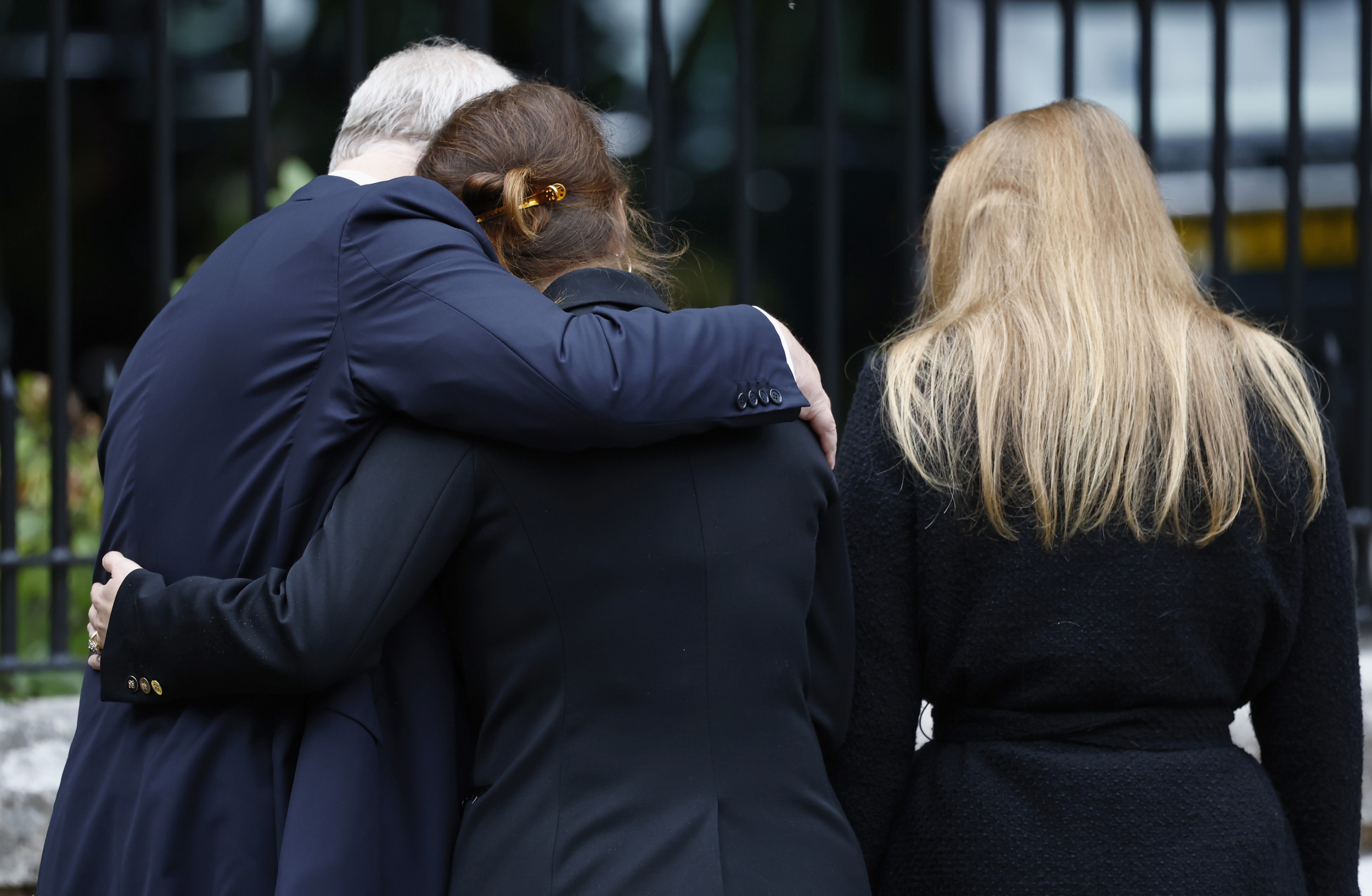 Prince Andrew comforts Princess Eugenie at Balmoral