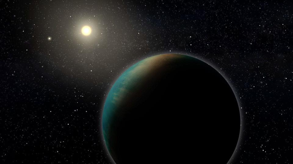 Artist's impression of the exoplanet TOI-1452 b.