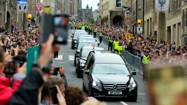 Queen Elizabeth II's coffin takes a long way across Scotland