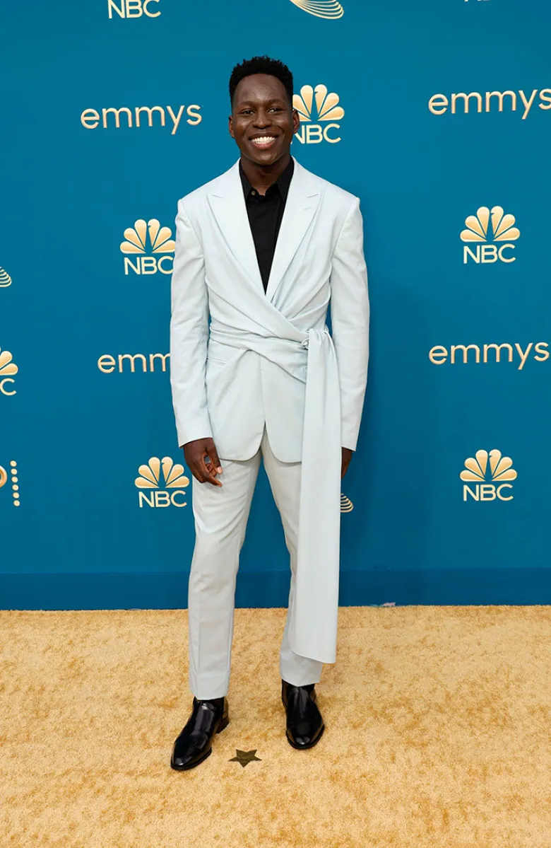 Toheeb Jimoh on the red carpet at the 74th Annual Emmys.