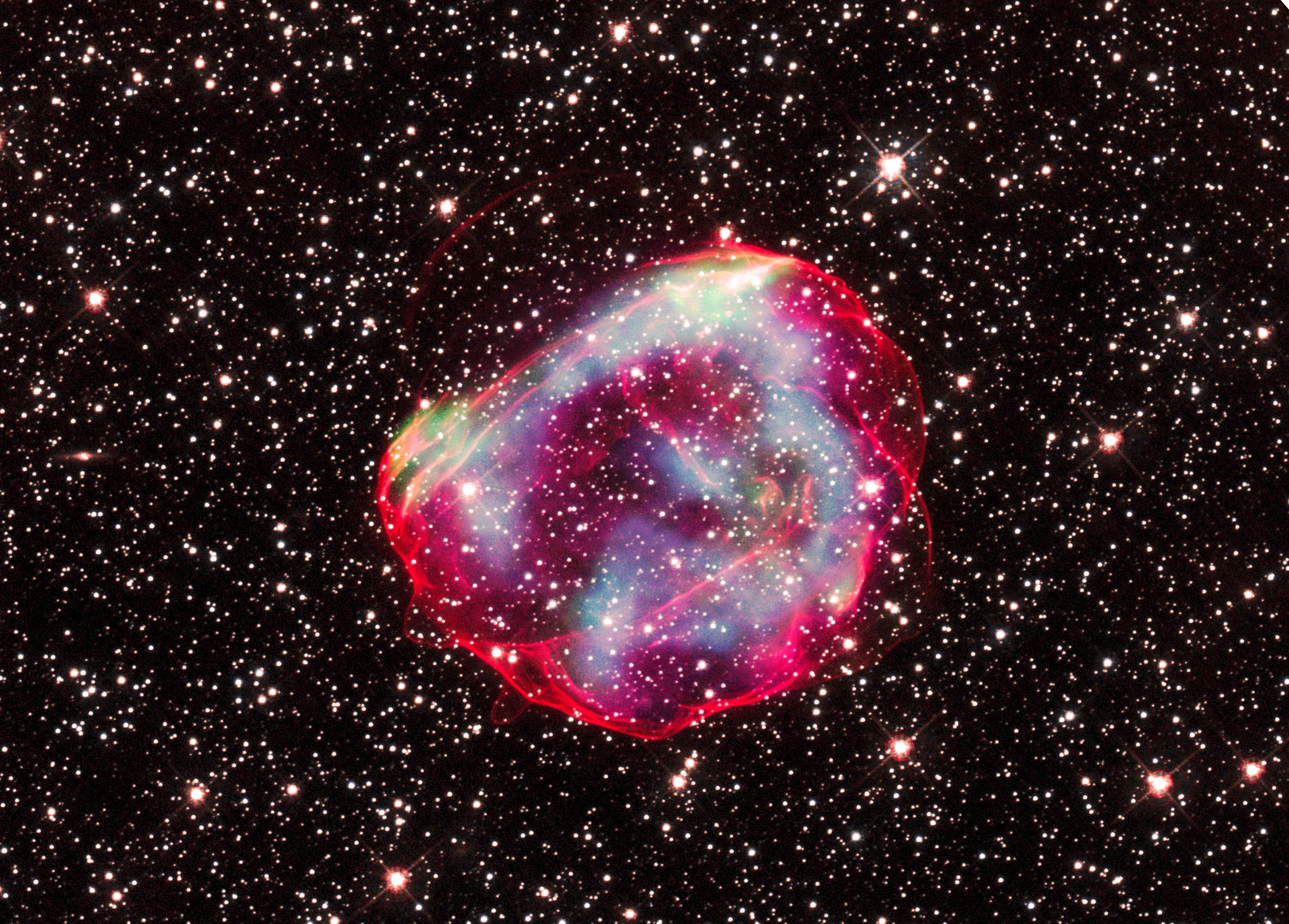 Setting the clock on a supernova - stellar explosion just hundreds of years ago on Earth's time frame