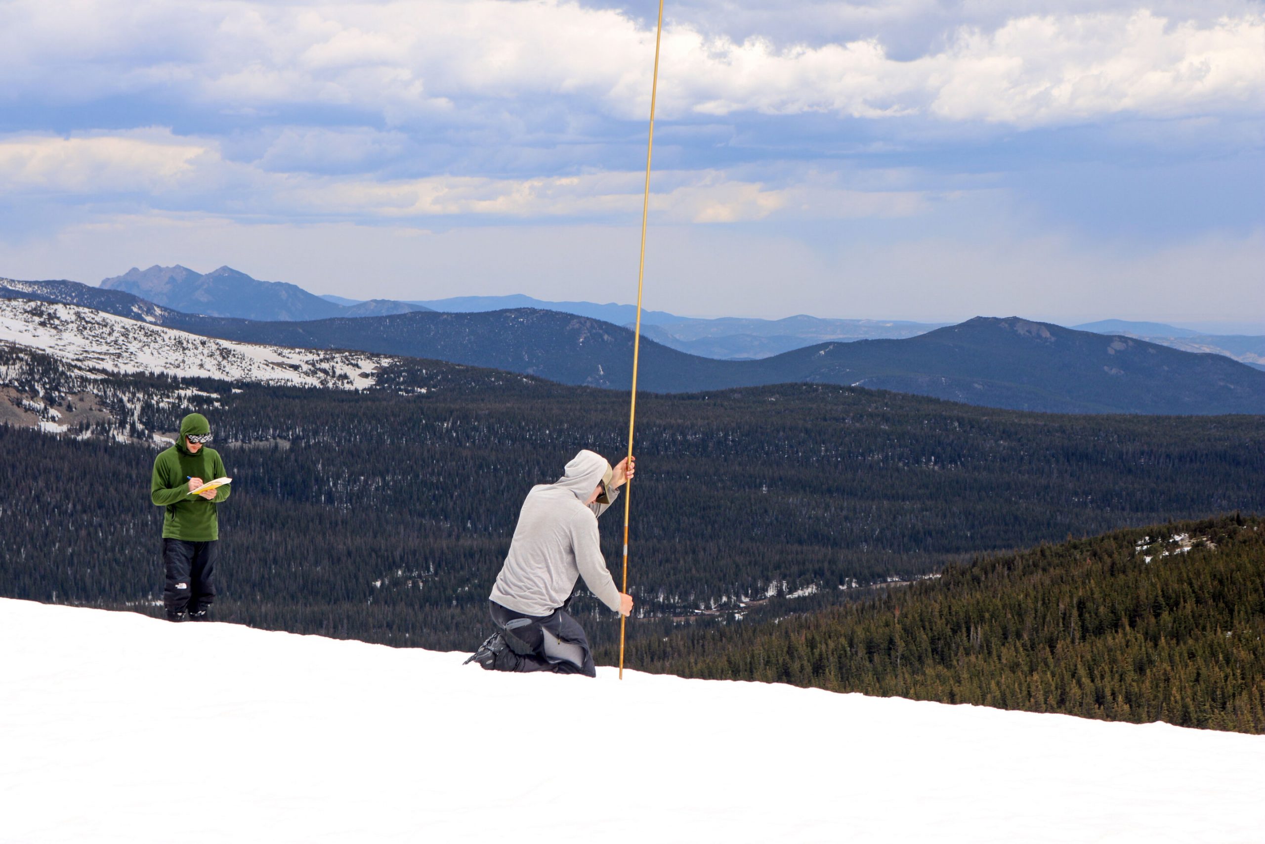 To study the effects of longer, hotter summers, ecologists haul 5,000 pounds of sand up a mountain