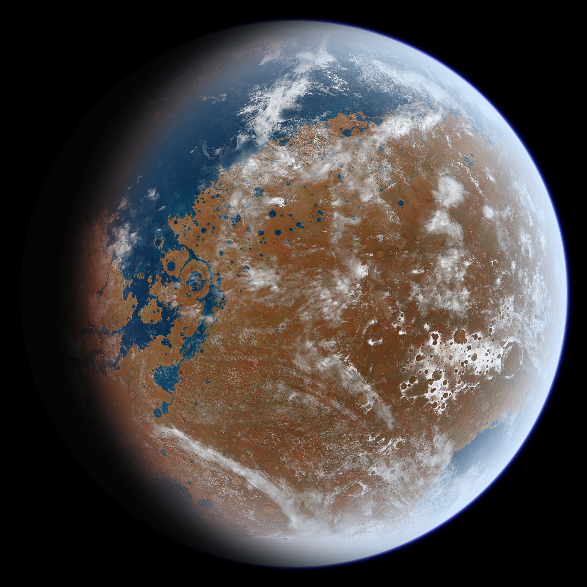 Mars may have been covered with lakes in ancient times