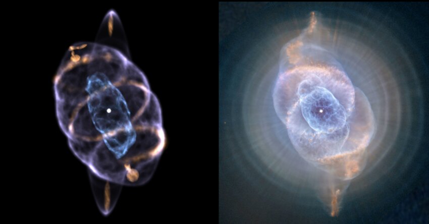 Cat's Eye Nebula seen in 3D