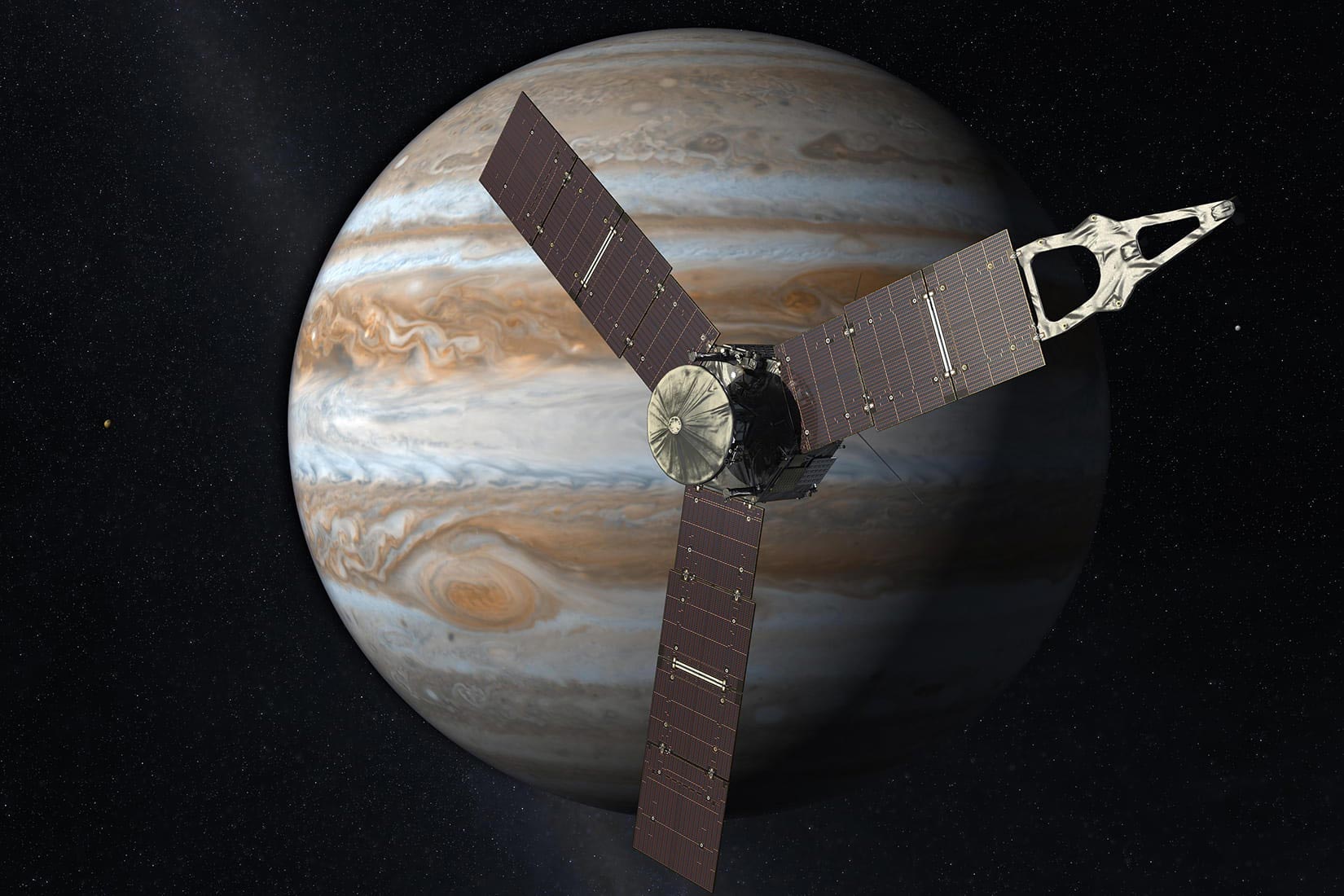 Juno Spacecraft in Orbit Around Jupiter