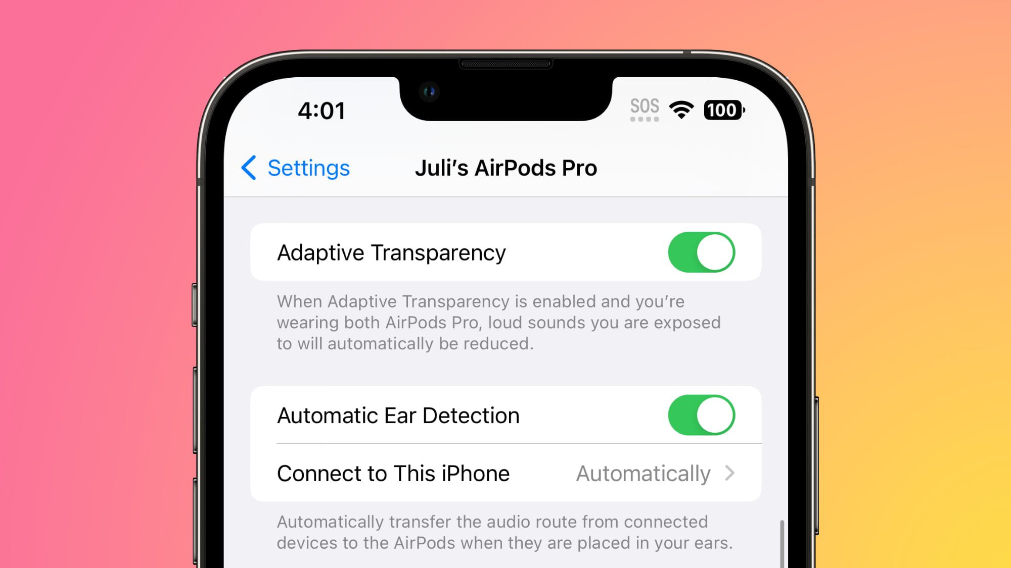 iOS 16.1 beta brings adaptive transparency to the original AirPods Pro