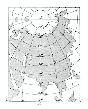 Antique illustration, mathematics and geometry: chorography, custom projections