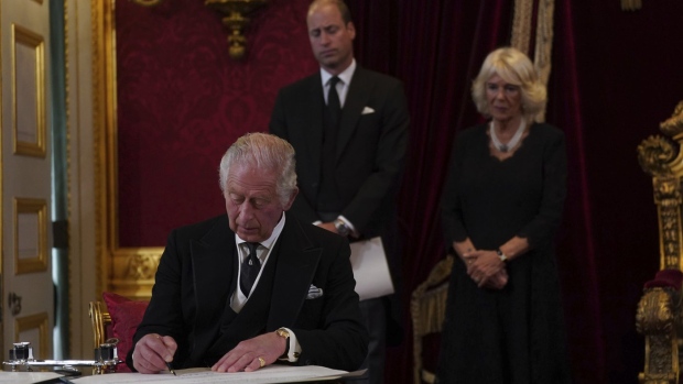 Charles III  is formally proclaimed king, sons appear together