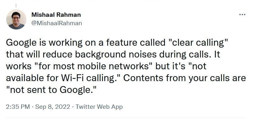 Clear Calling removes annoying background noise from your calls - Latest Android beta reveals possible future Pixel features like Clear Calling, Spatial Audio