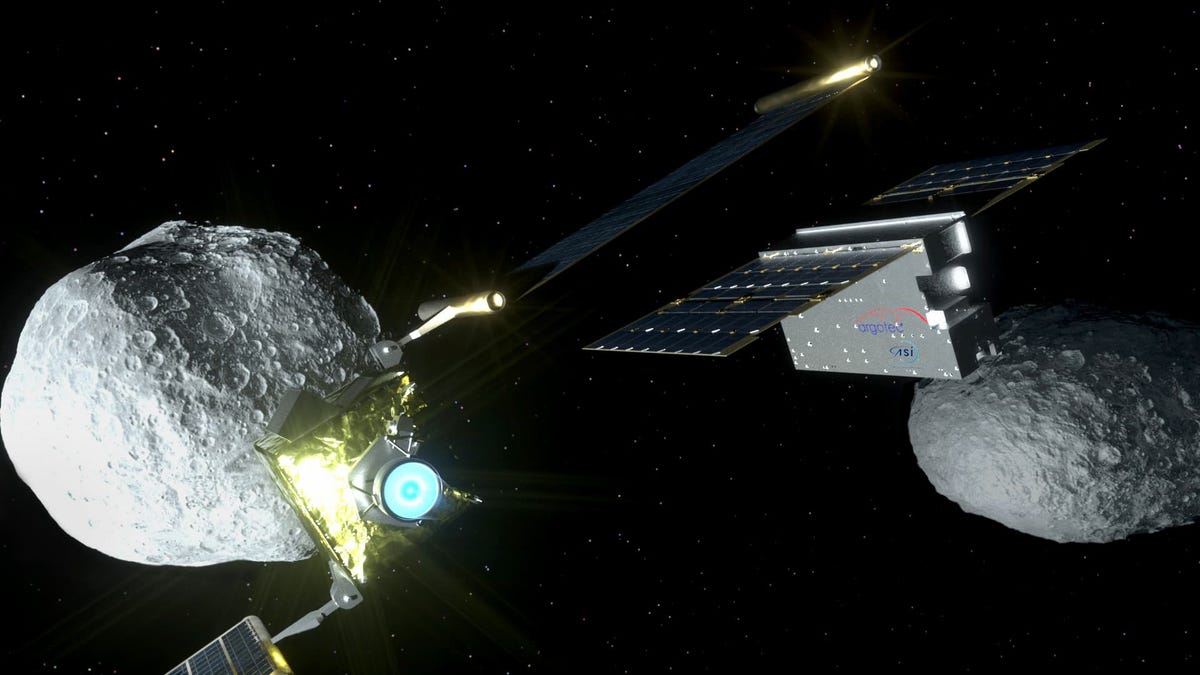 NASA's DART deploys a camera probe ahead of an asteroid impact