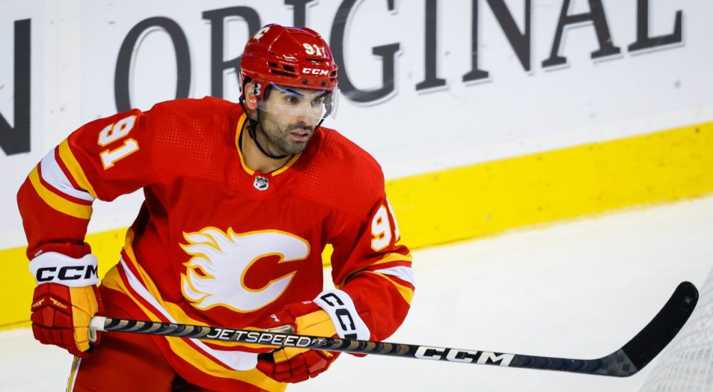 Nazem Kadri is looking good in his pre-season debut with Flames