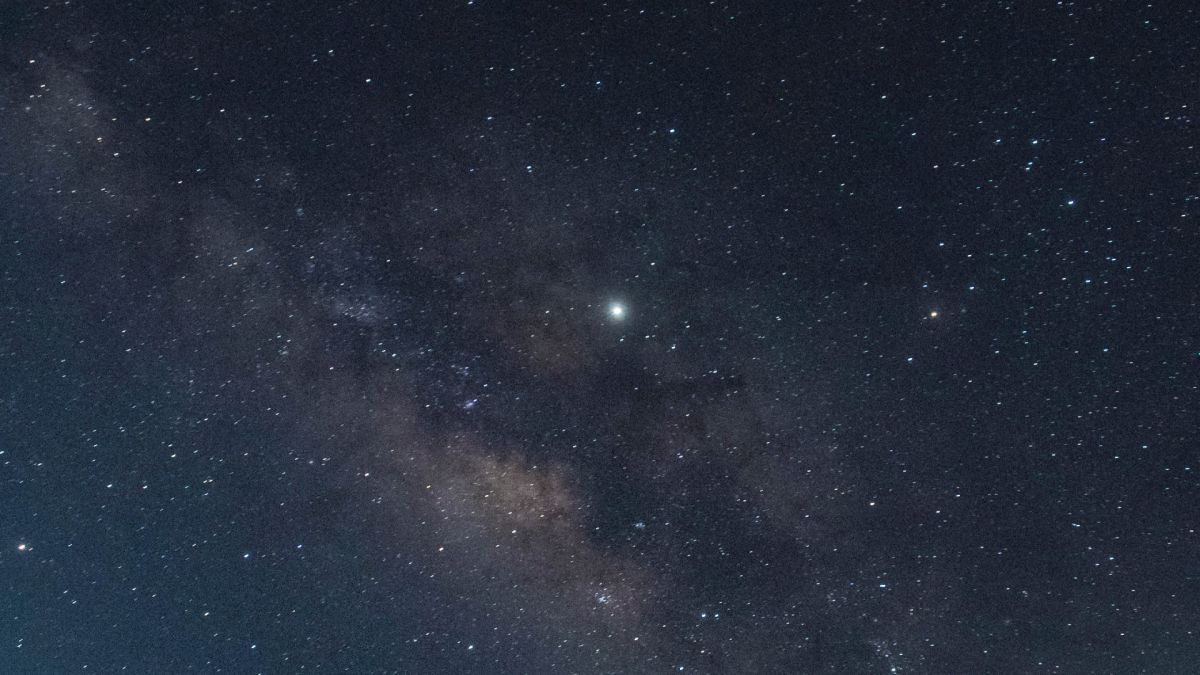 A photograph of Jupiter in the night sky.