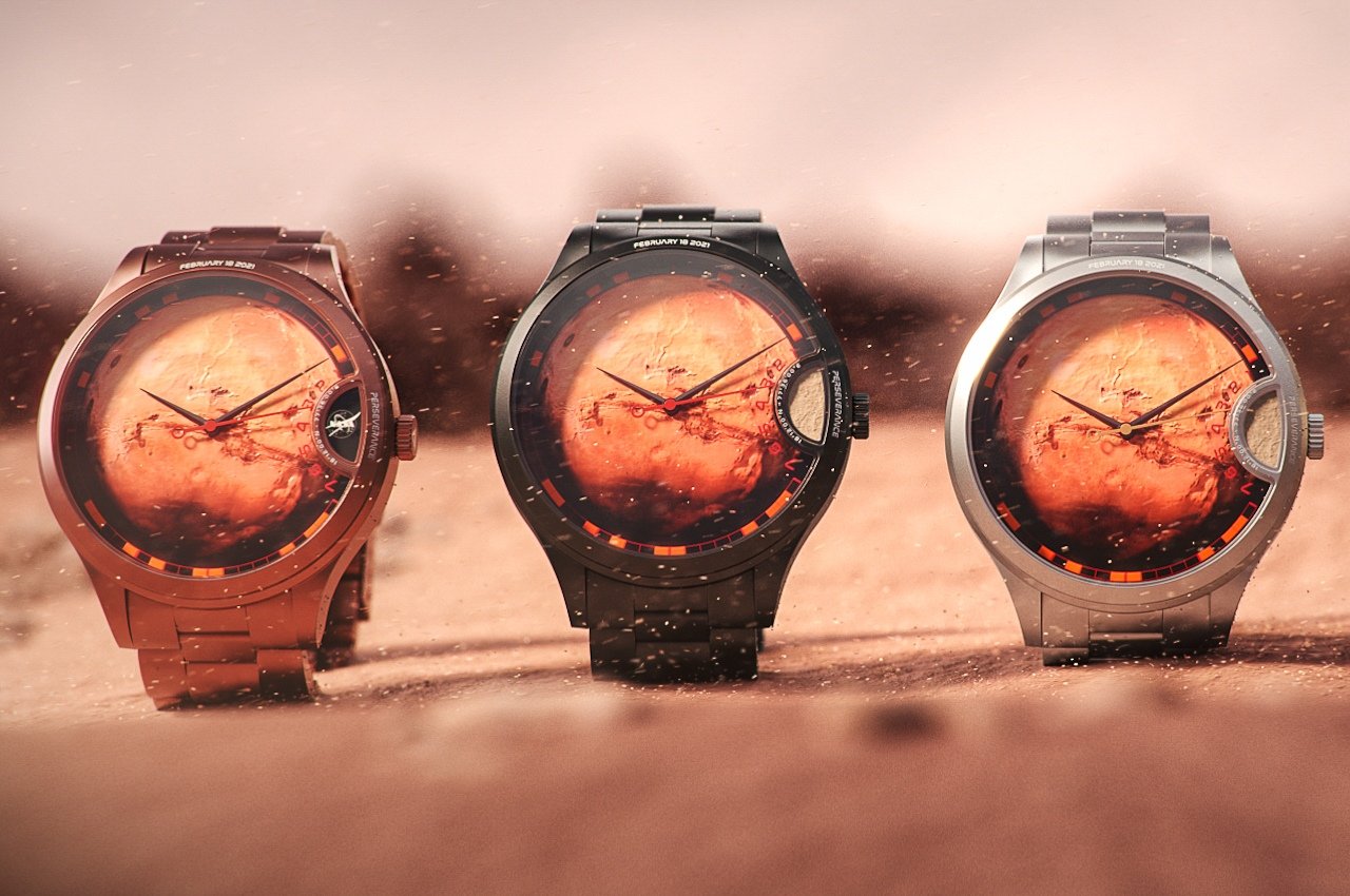 The NASA X Interstellar RED3.721 watch comes with a capsule containing real meteorite dust from Mars - Yanko Design