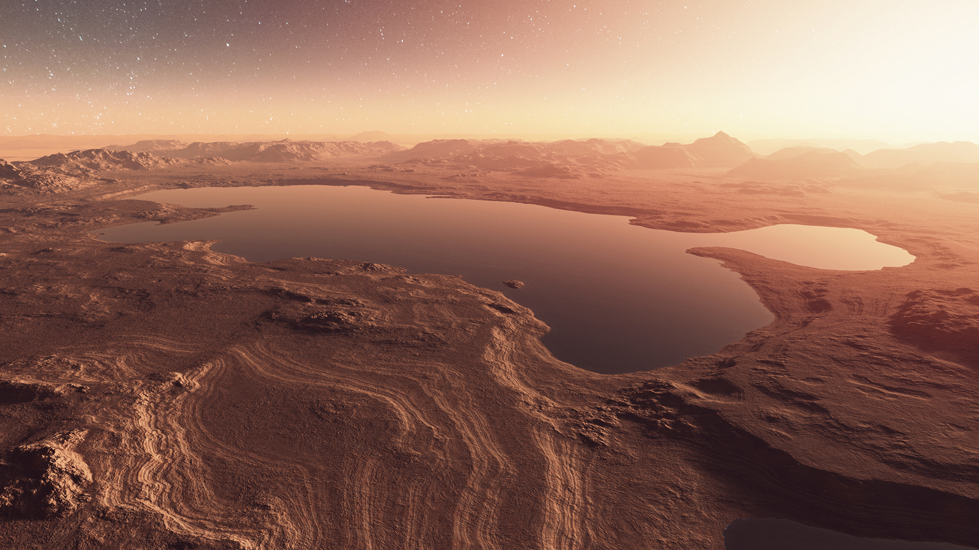 Thousands of undiscovered ancient lakes may have carried water on Mars