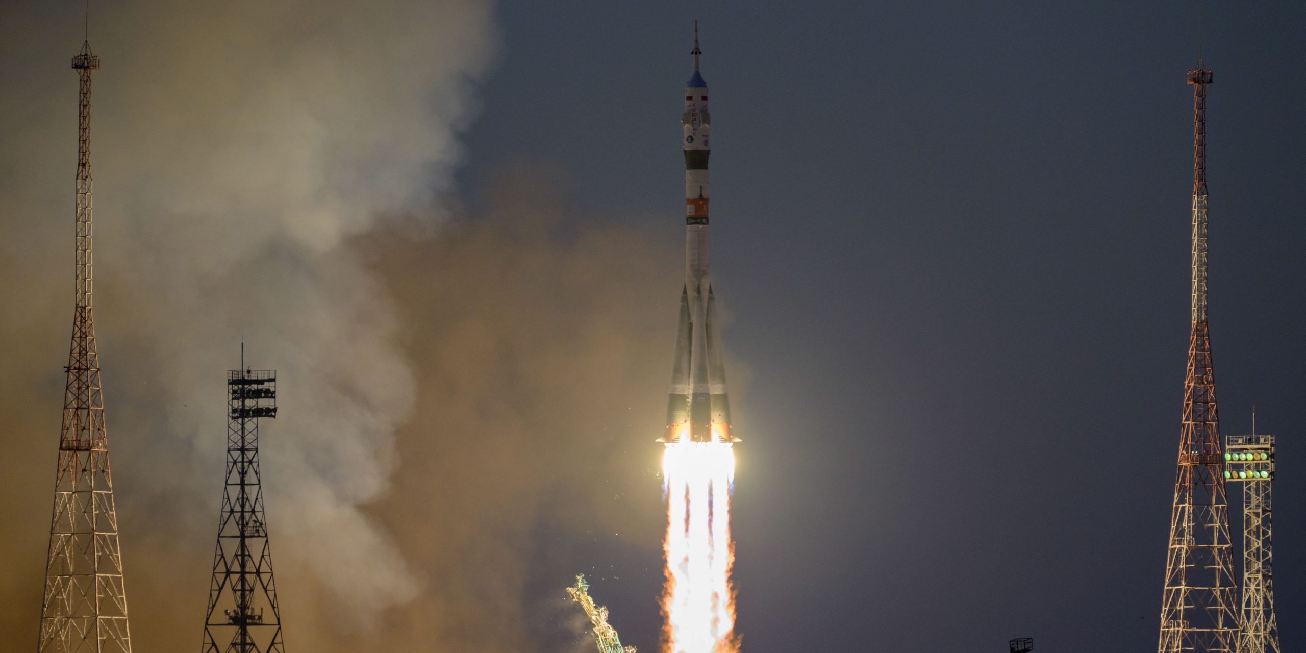 The Soyuz MS-22 rocket launches to the International Space Station