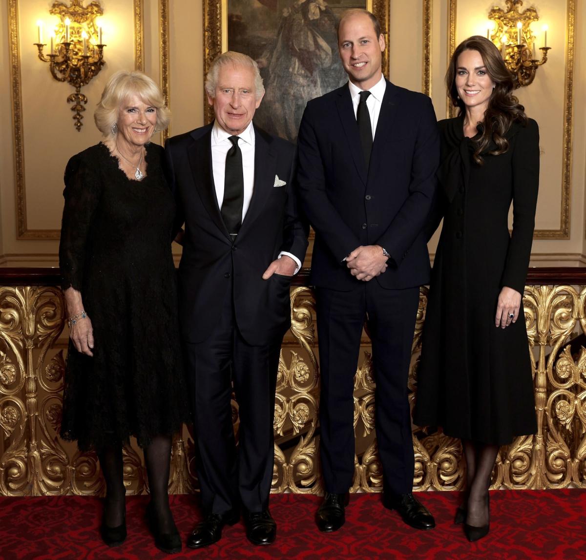 Palace shares new photo of Charles, Camilla, William and Kate the night before the Queen's funeral