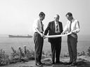 Jack, KC and Arthur Irving at Canaport, Saint John, New Brunswick in 1969.