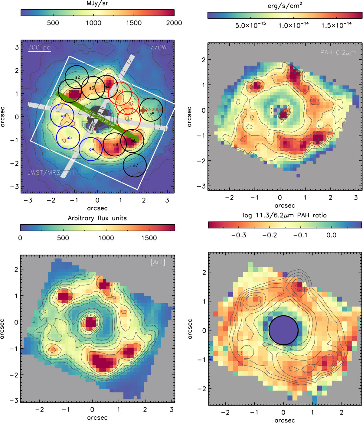 The James Webb Space Telescope unveils new surprises about galactic organic molecules near black holes