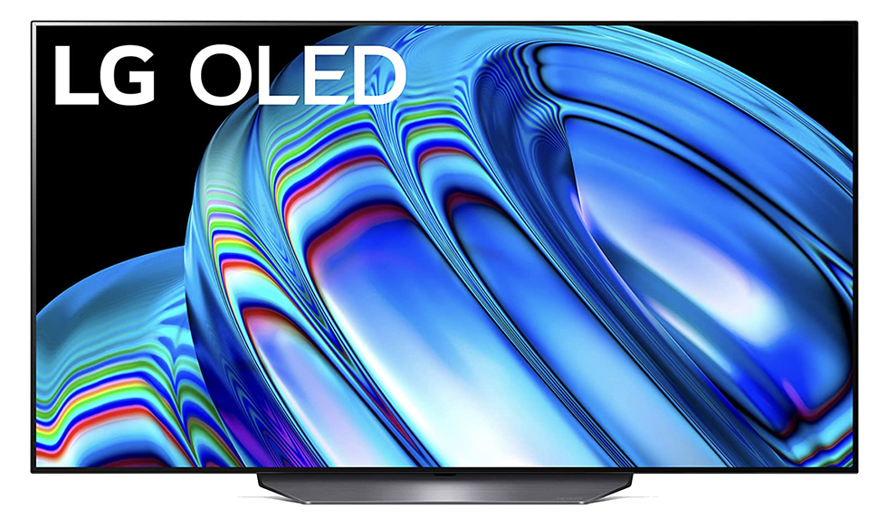 The LG OLED TV 55 inch model on a white background.