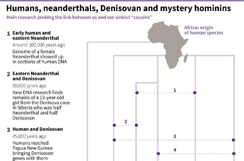 Humans, Neanderthals, Denisovans and mysterious hominins