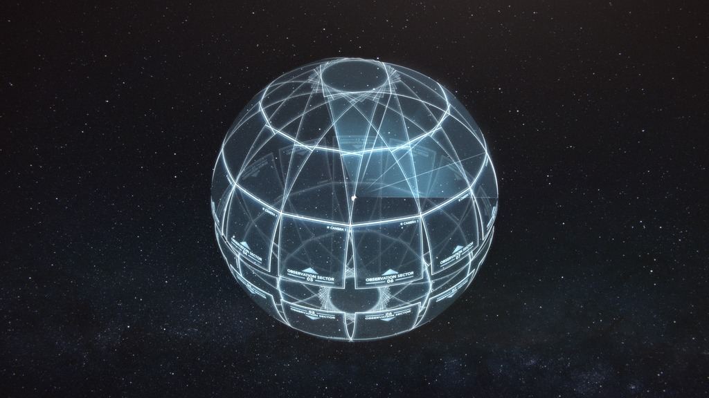 Representation of the TESS field of view.  Photo credit: NASA/MIT