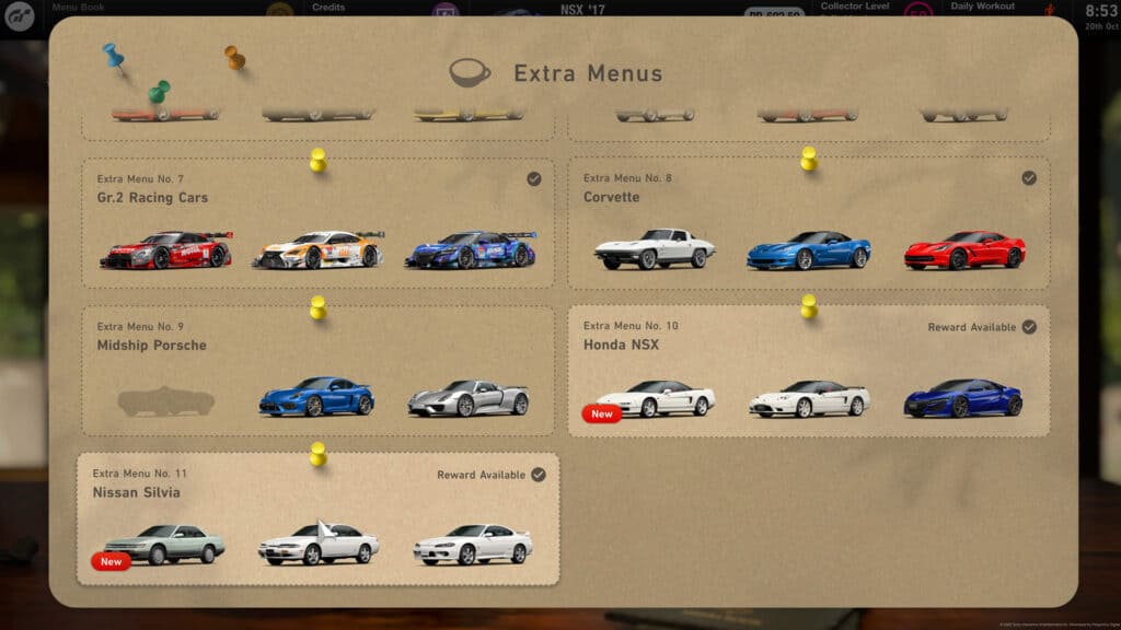 Gran Turismo 7 Additional Cafe Menu Books