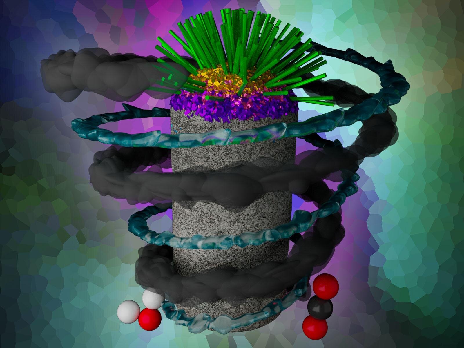 Conversion of carbon dioxide into solid minerals underground for more stable storage