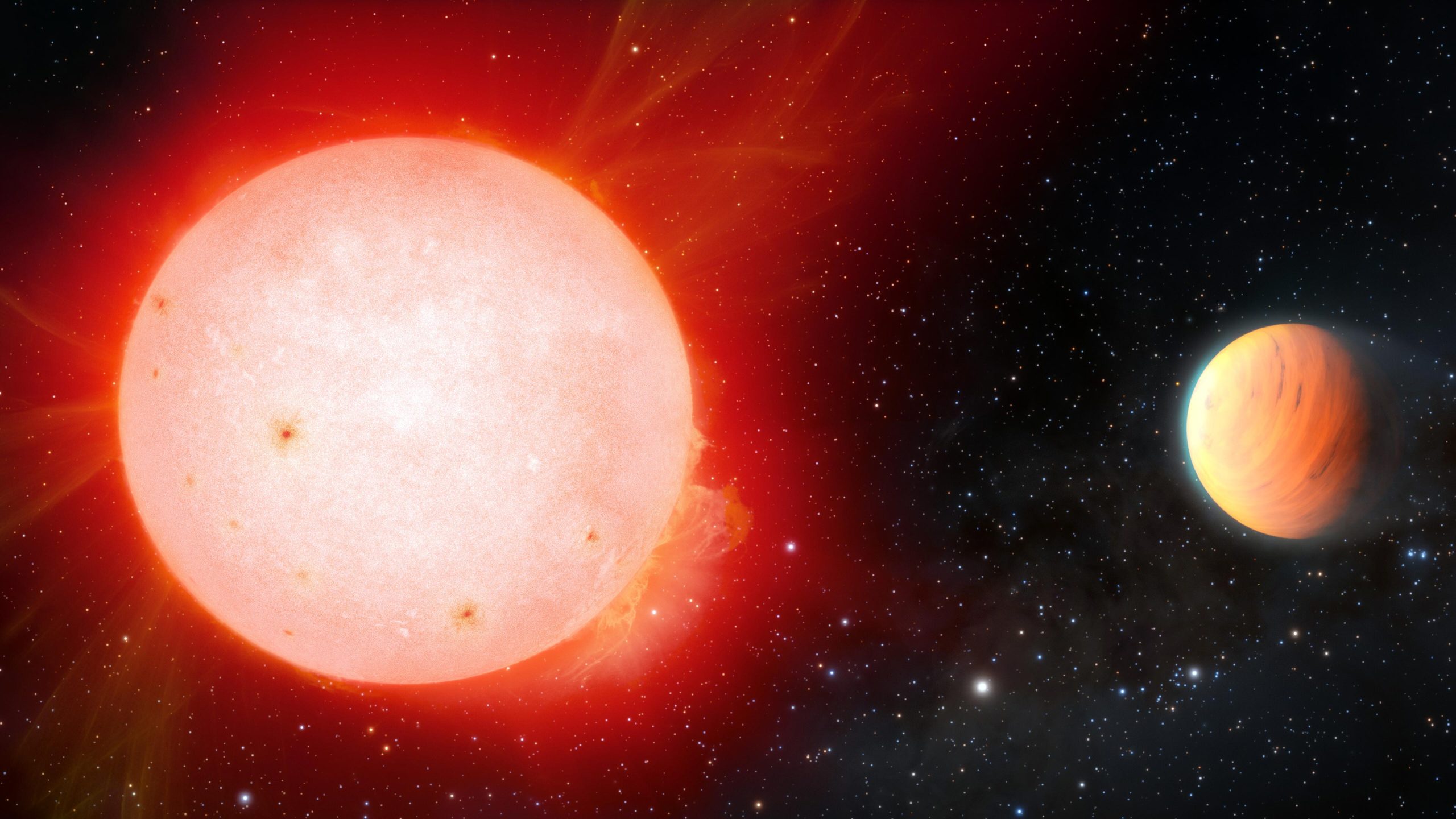 Marshmallow World Discovered: Huge fluffy planet orbiting a cool red dwarf star