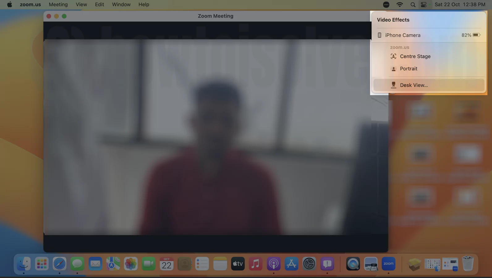 Turn on Desktop View on Zoom Mac