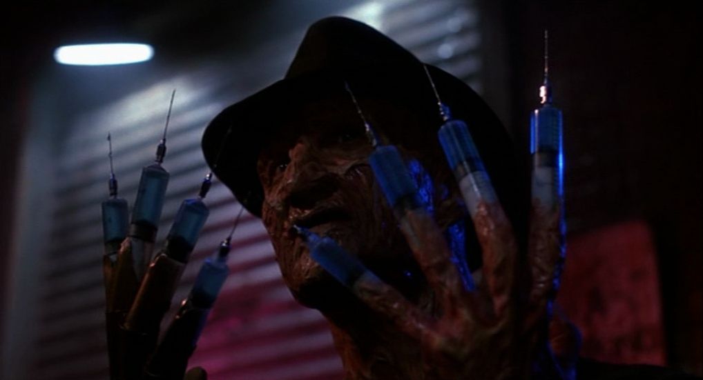 Freddy Krueger has syringes for hands in A Nightmare On Elm Street 3: Dream Warriors