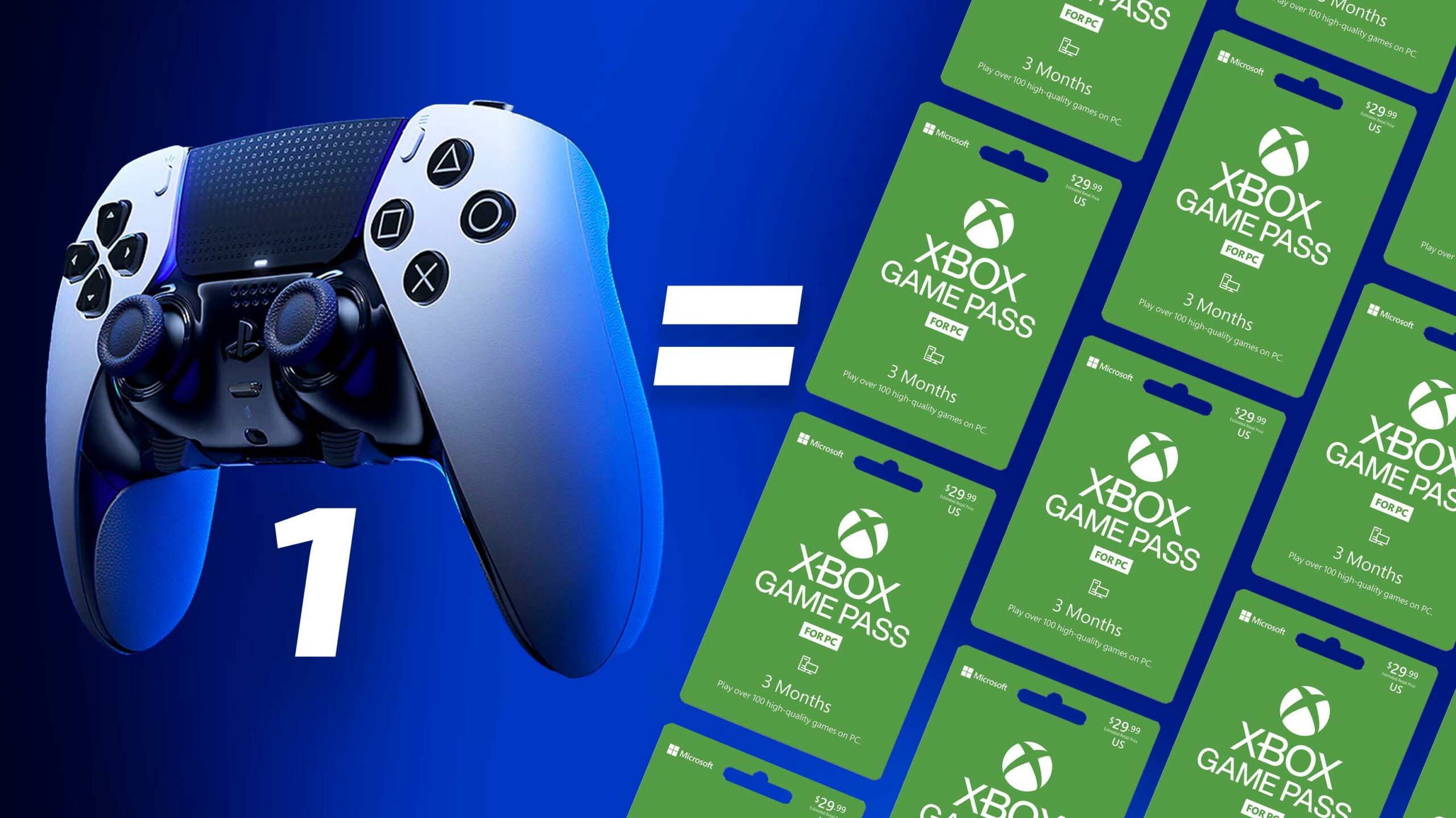 PlayStation DualSense Edge vs Xbox Game Pass header