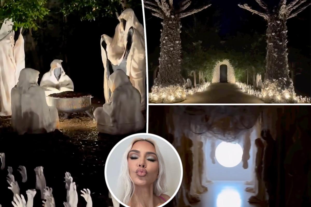 Kim Kardashian Shows Off 'Scary' Over-the-Top Halloween Decorations