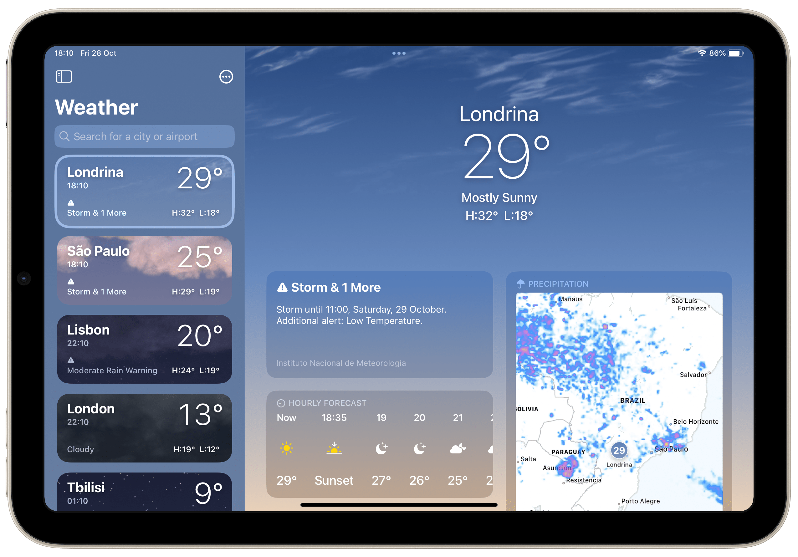 How to use all the features of the new Weather app for iPad on iPadOS 16.