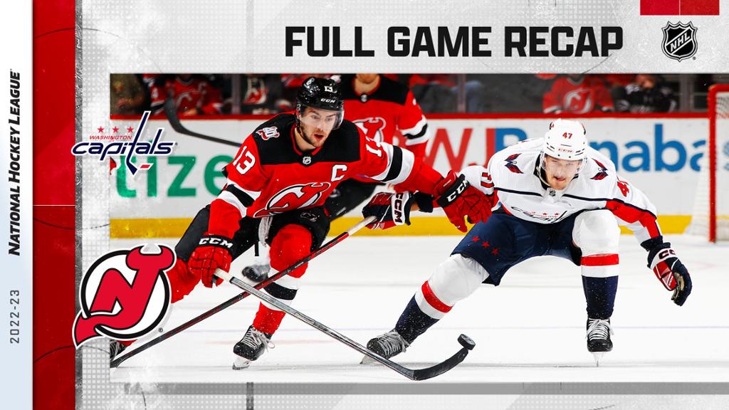 Capitals score six points, Devils end winning streak with three