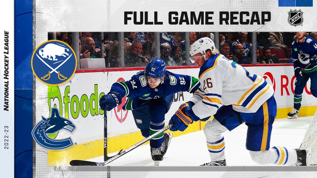 Dahlin scores for fifth straight game, Sabers spoils Canucks home opener