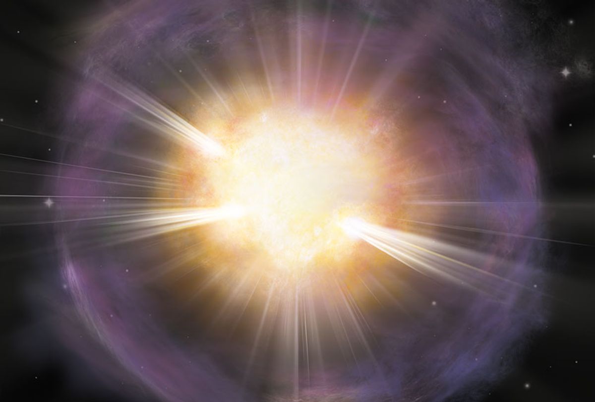 Earth has just been hit by the largest gamma ray burst of all time