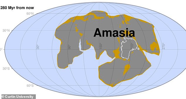 The simulation predicts that the Pacific Ocean will disappear, causing the fluxes around the North Pole to shift against each other