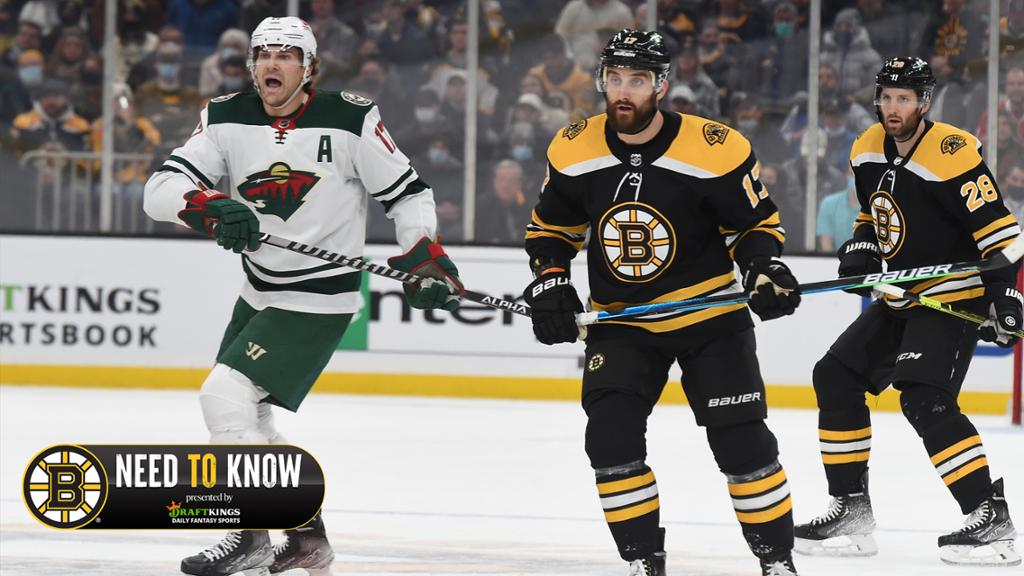 Good to know: Bruins vs Wild