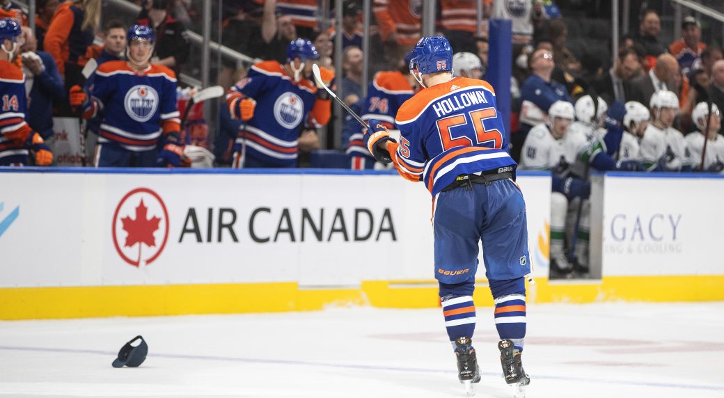 Holloway's hat trick leads the Oilers to preseason loss to Canucks