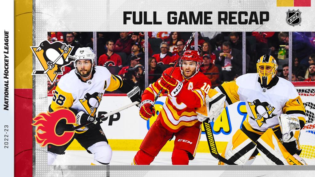 Huberdeau scores first goal with Flames in win over Penguins