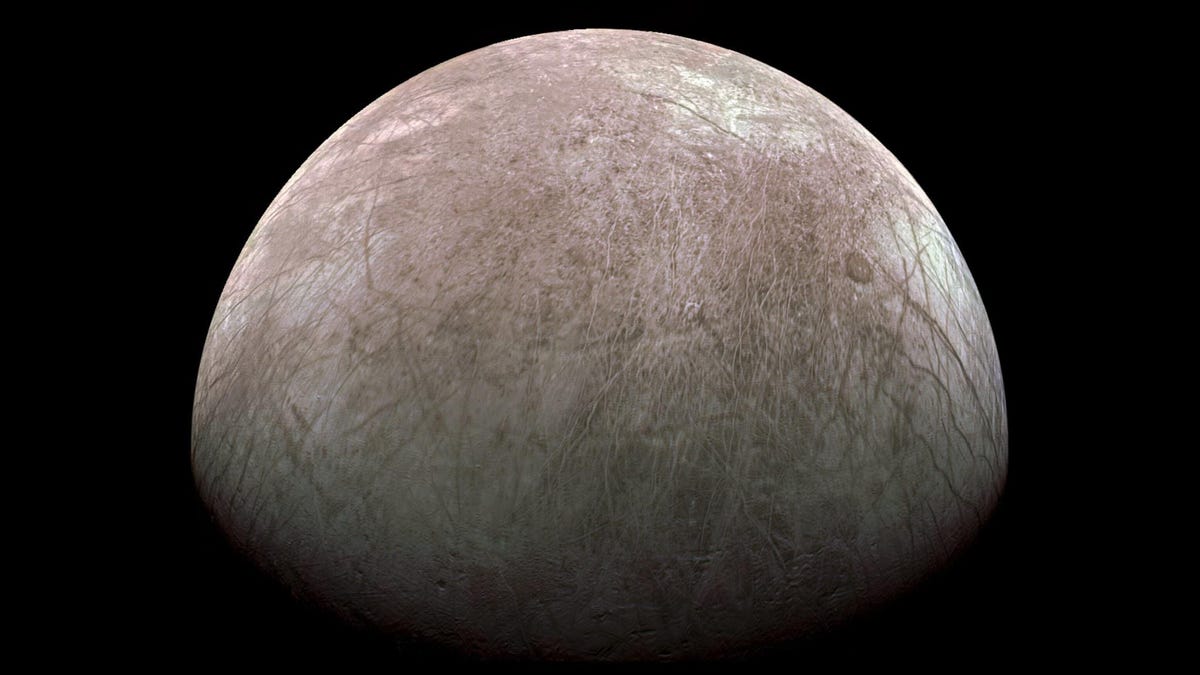 In Photos: See Europa from just 219 miles up on the mysterious 'Wet Moon' as NASA's Juno spacecraft gets a RarClose look