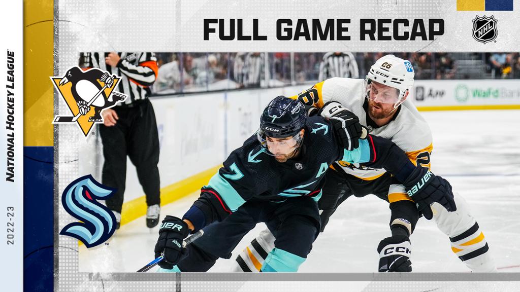 Jones helps Kraken give the Penguins their fourth straight loss