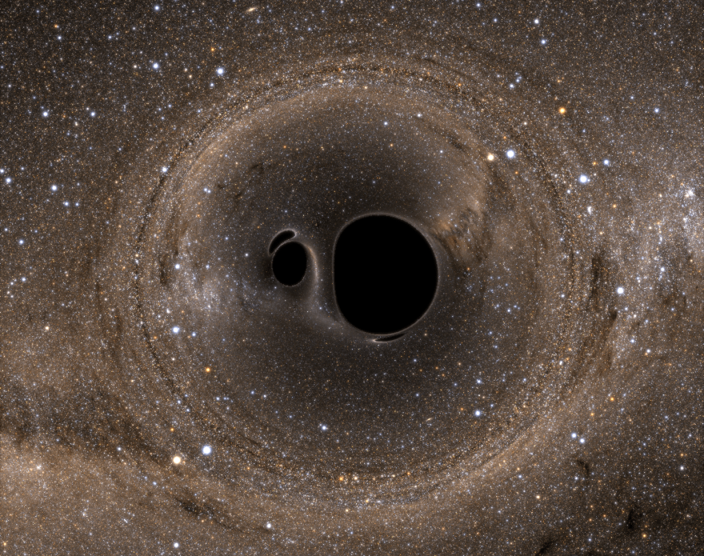 Just before they collided, two black holes knotted space-time